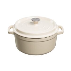 Gusseisentopf, Weiß, 4,7 l