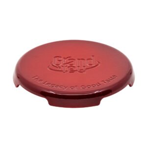 Emaillierter Gusseisen-Untersetzer, Rot, Ø 23 cm